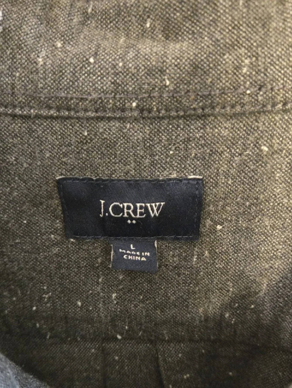 J. Crew Men’s Charcoal Speckled Button-Down Shirt